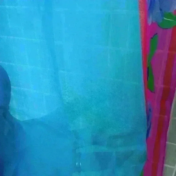 Leonard Paris Vintage Floral Silk Scarf Blue Pink - Picture 11 of 12